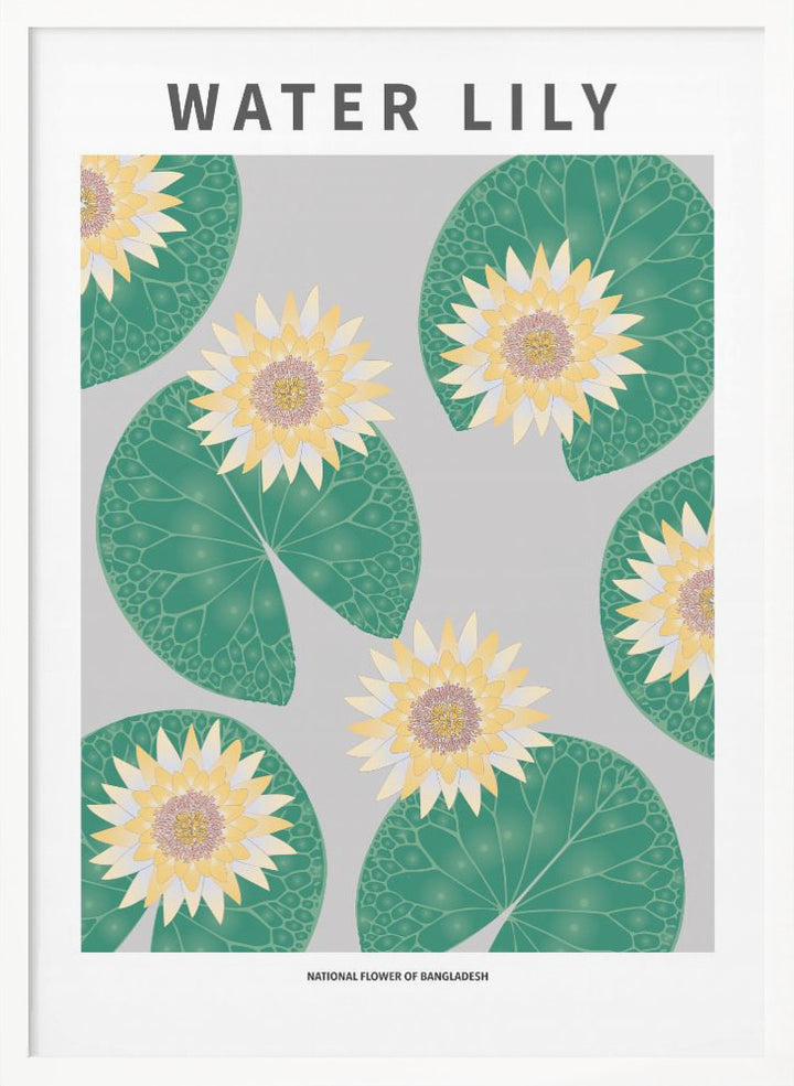 "Water lily" Framed Textured Wall Art
