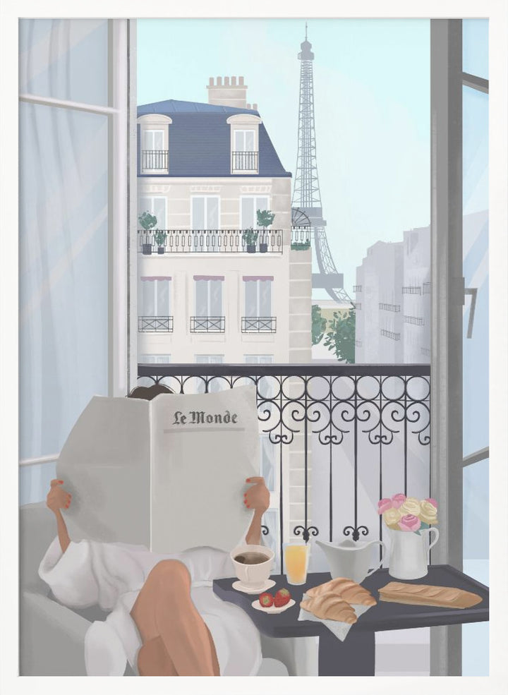 "Paris Balcony" Framed Textured Wall Art