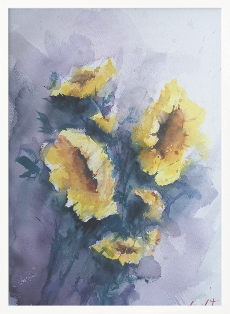 "sunflowers" Framed Textured Wall Art