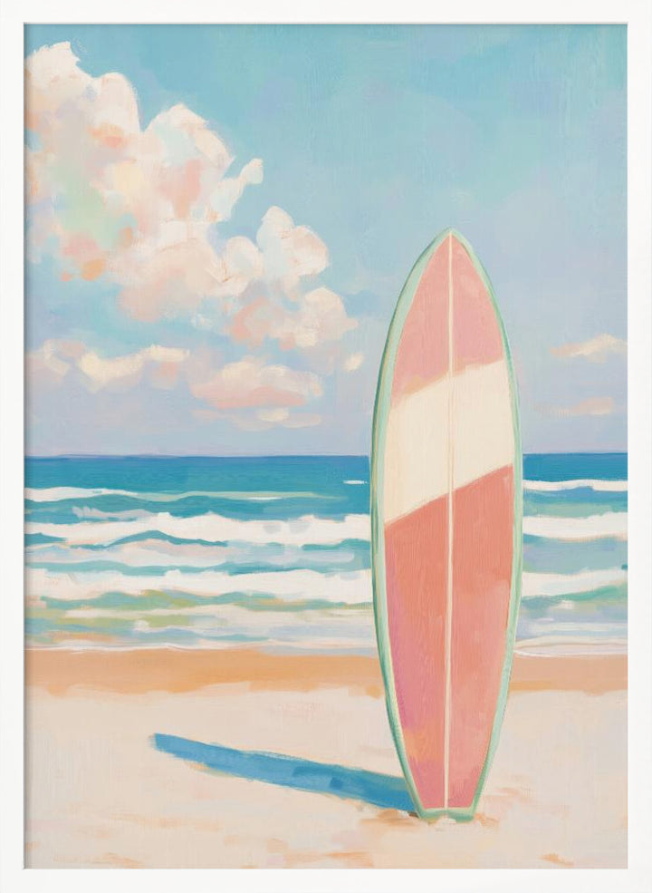 "Sea Beach Surfboard" Wall Art