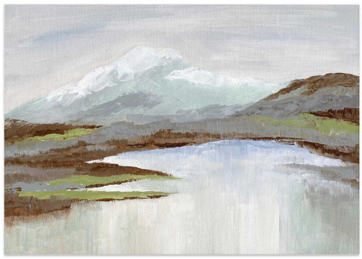 "Serene Mountain Lake" by Nikita Jariwala — Landscape Wall Art