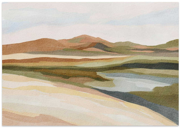 "Calm Watercolor Landscape" by Nikita Jariwala — Landscape Wall Art