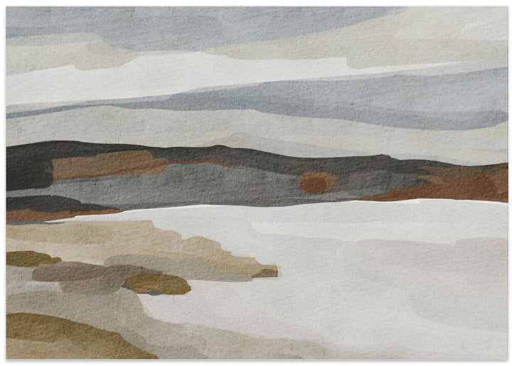 "Soft Abstract Coast" by Nikita Jariwala — Coastal Wall Art