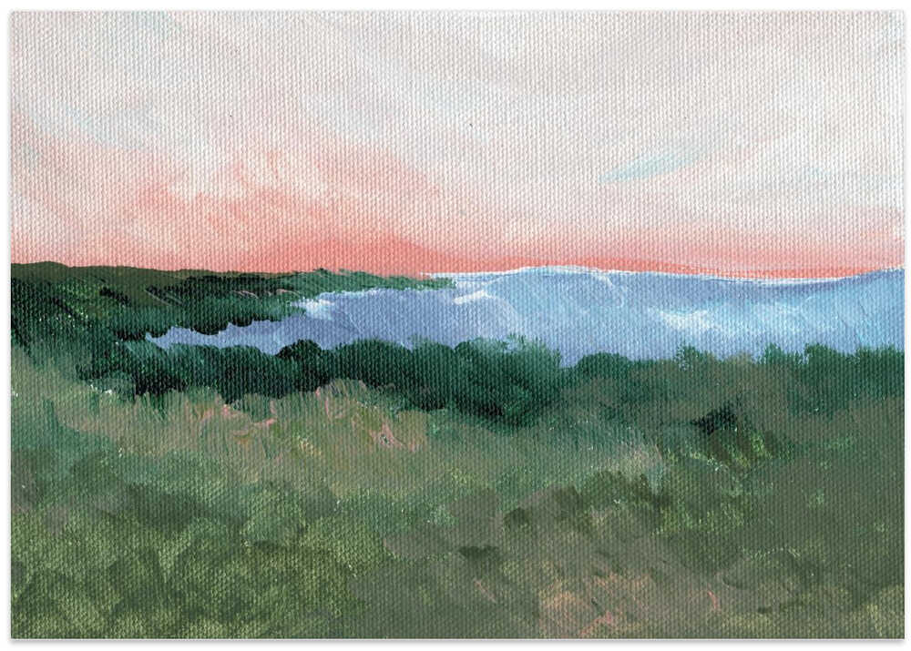 "Pink Sky Coastal View" by Nikita Jariwala — Coastal Wall Art