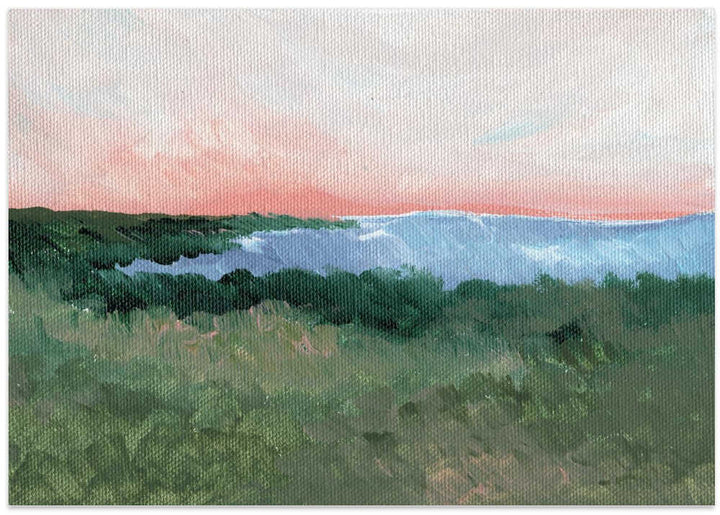 "Pink Sky Coastal View" by Nikita Jariwala — Coastal Wall Art