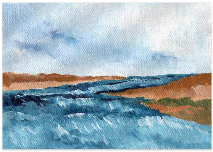 "Flowing River Landscape" by Nikita Jariwala — Coastal Wall Art