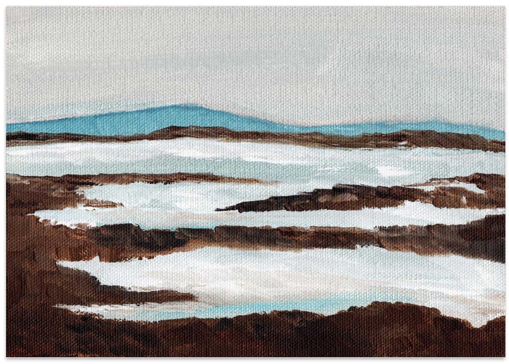 "Abstract Winter River" by Nikita Jariwala — Landscape Wall Art
