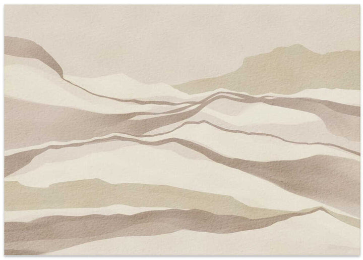 "Serene Desert Dunes" by Nikita Jariwala — Abstract Wall Art