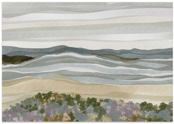 "Abstract Coastal Serenity" by Nikita Jariwala — Landscape Wall Art