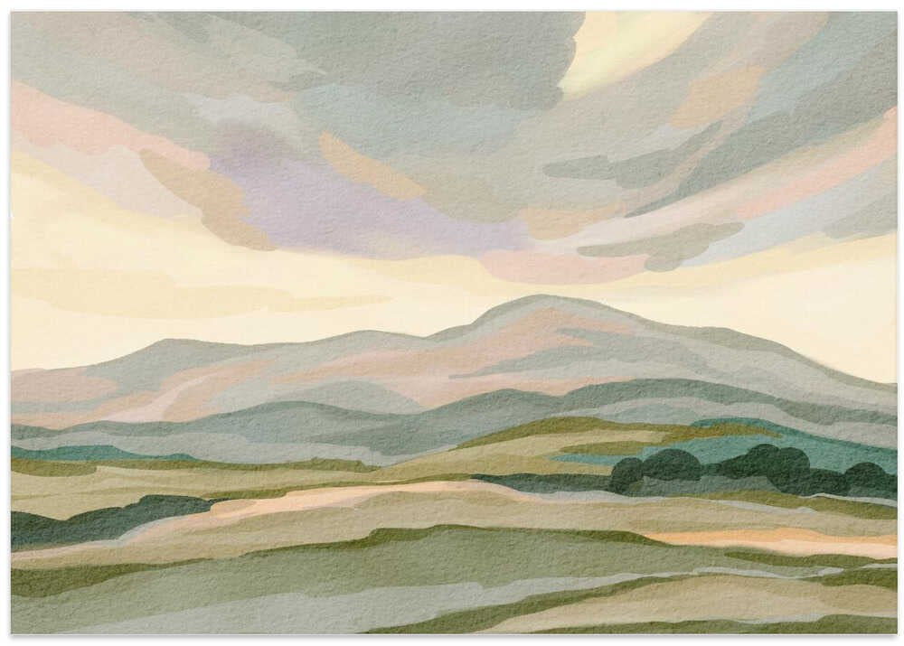 "Muted Mountain Landscape No. 3" by Nikita Jariwala — Landscape Wall Art