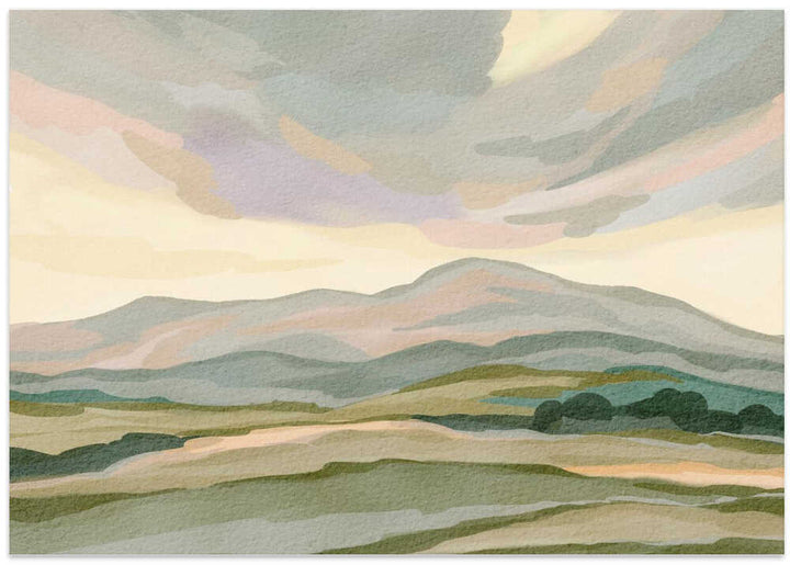"Muted Mountain Landscape No. 3" by Nikita Jariwala — Landscape Wall Art