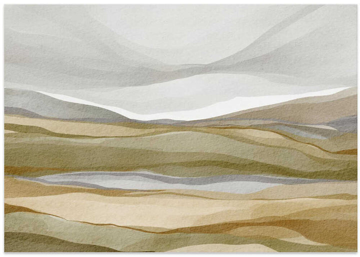 "Earthy Abstract Landscape" by Nikita Jariwala — Landscape Wall Art