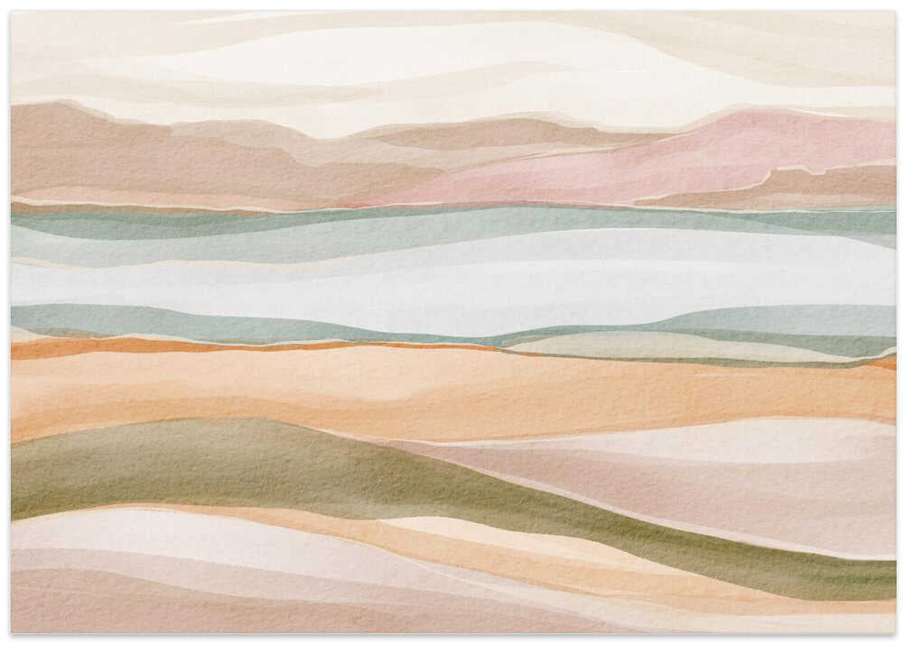 "Calm Watercolor Landscape No. 3" by Nikita Jariwala — Landscape Wall Art