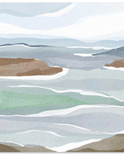 "Abstract Ocean Layers" by Nikita Jariwala — Coastal Wall Art