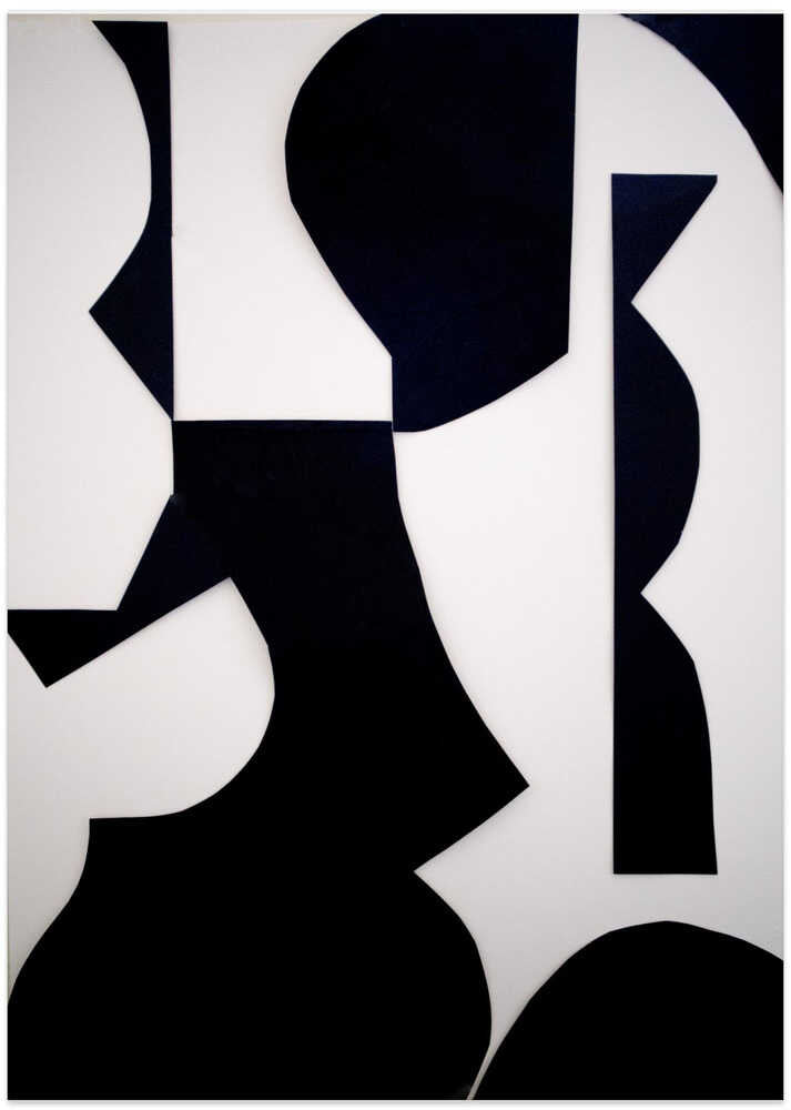 Black White Abstract Shapes