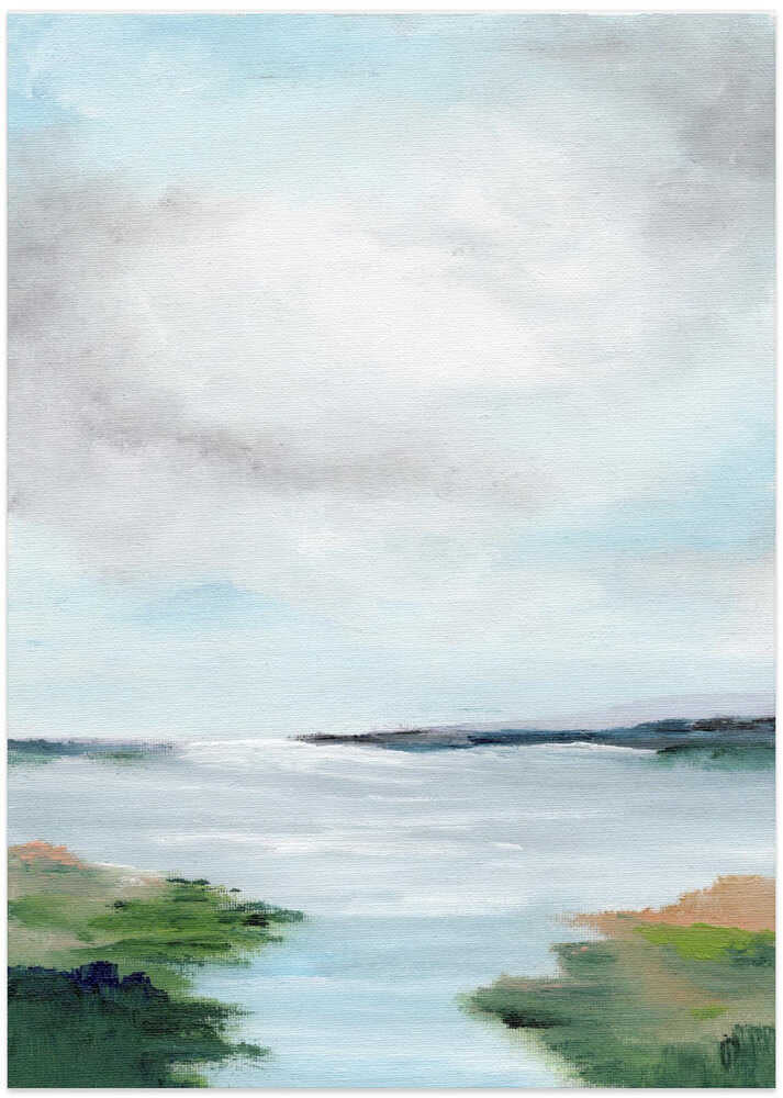 "Coastal Marsh Abstract" by Nikita Jariwala — Coastal Wall Art