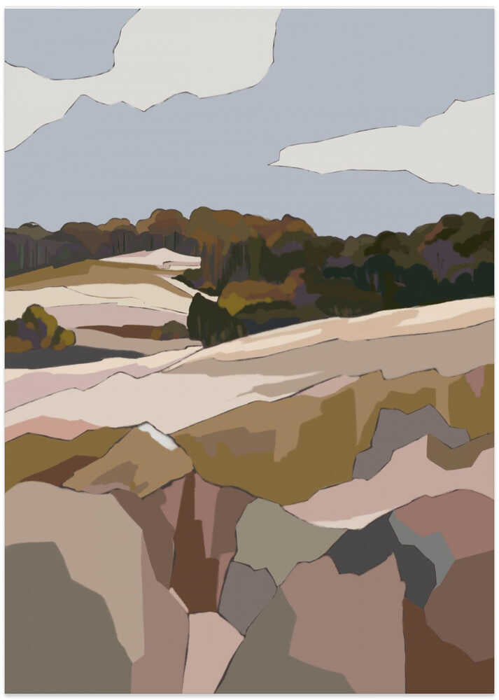 "Peaceful Rolling Hills" by Nikita Jariwala — Landscape Wall Art