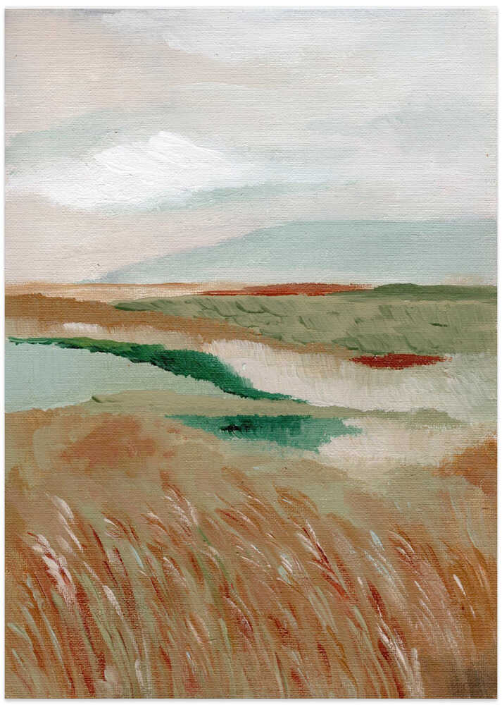 "Peaceful Marshland View" by Nikita Jariwala — Landscape Wall Art
