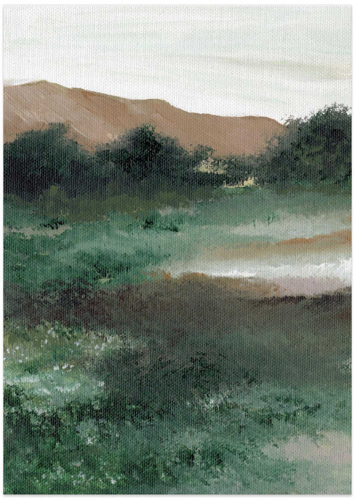 "Misty Mountain Landscape" by Nikita Jariwala — Landscape Wall Art