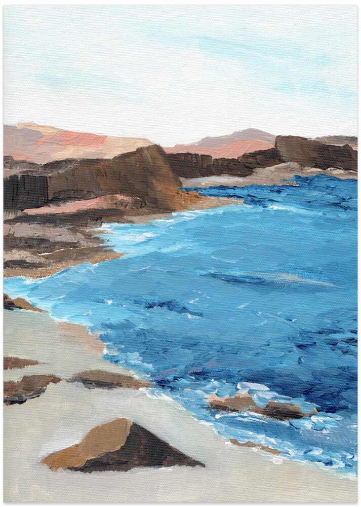 "Rocky Coastal Waters" by Nikita Jariwala — Coastal Wall Art