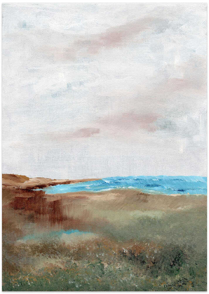 "Serene Beach Landscape" by Nikita Jariwala — Coastal Wall Art