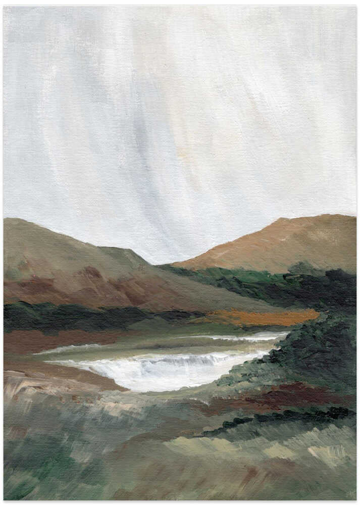 "Serene Mountain Lake No. 2" by Nikita Jariwala — Landscape Wall Art