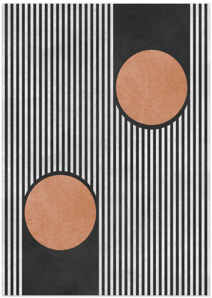 Bold Stripes Orange Circles
