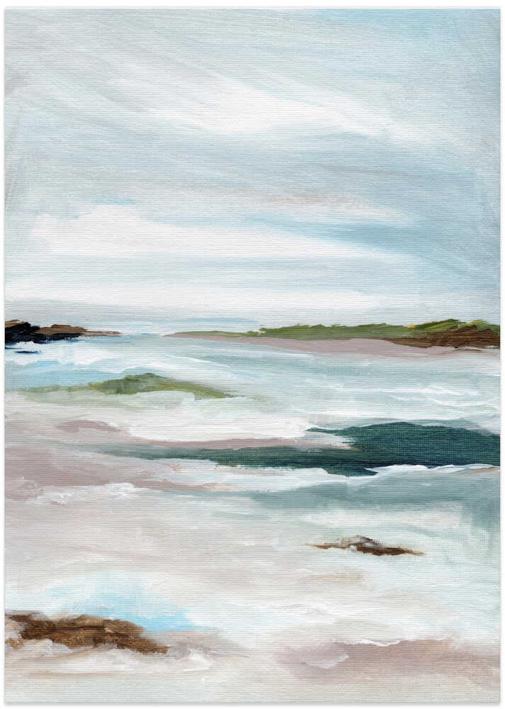 "Tranquil Coastal Abstract" by Nikita Jariwala — Coastal Wall Art