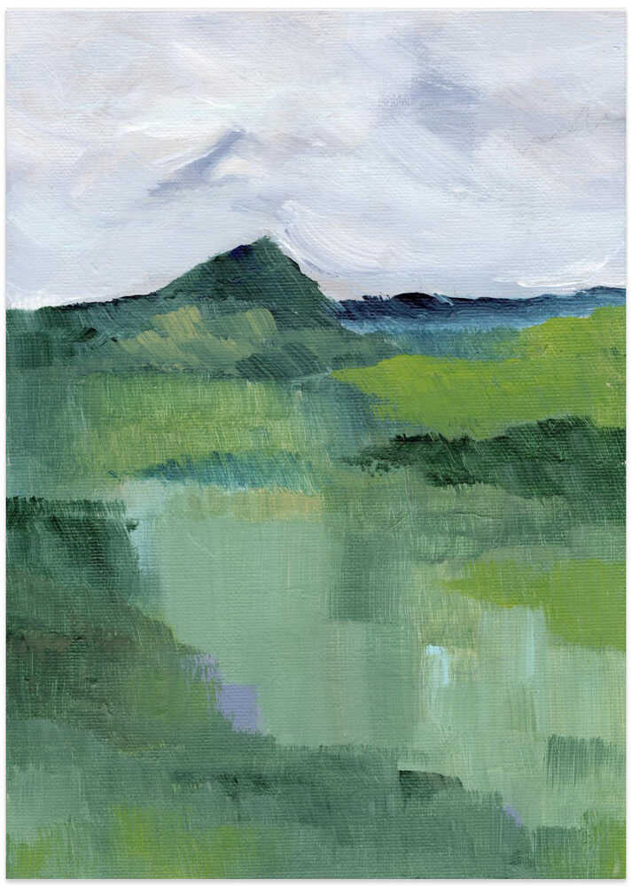 "Abstract Mountain Mist" by Nikita Jariwala — Landscape Wall Art