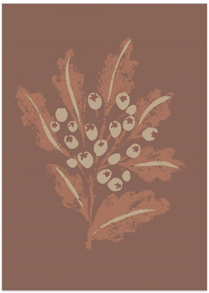"Earthy Botanical Berries" by Nikita Jariwala — Botanical Wall Art