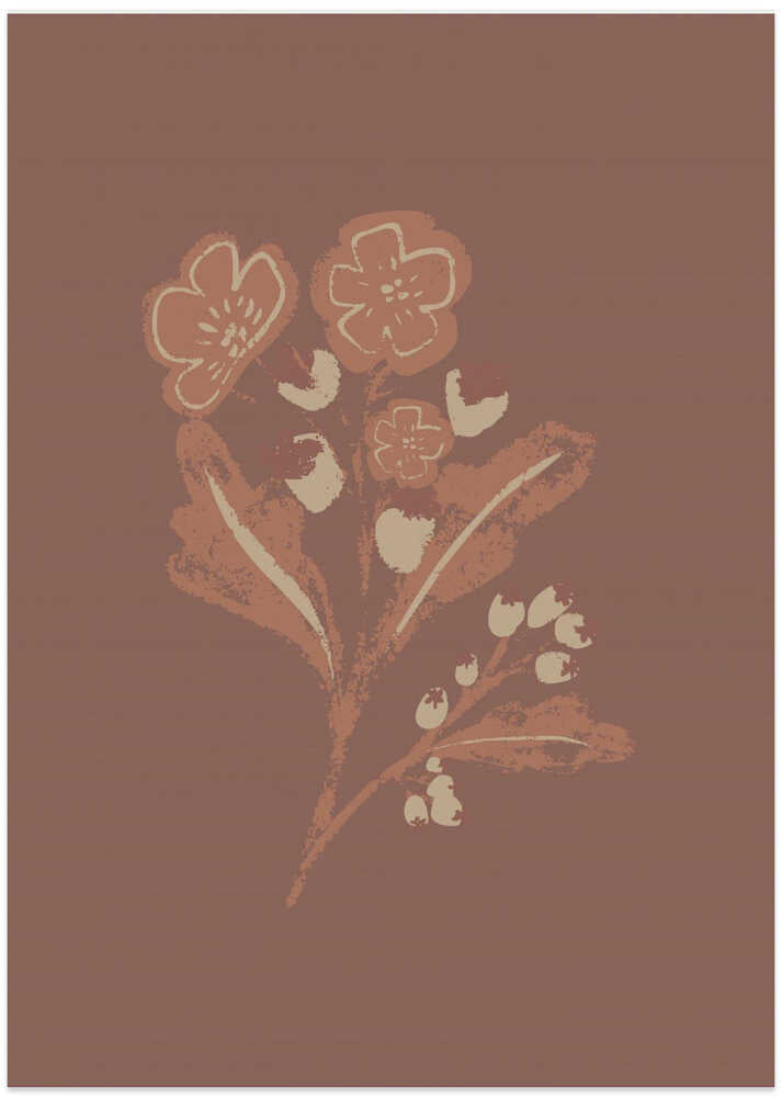 "Earthy Botanical Blooms" by Nikita Jariwala — Botanical Wall Art