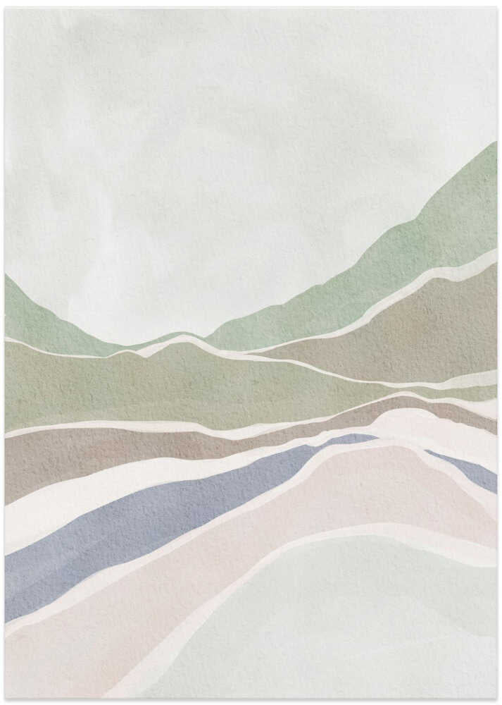 "Muted Hills Landscape" by Nikita Jariwala — Landscape Wall Art