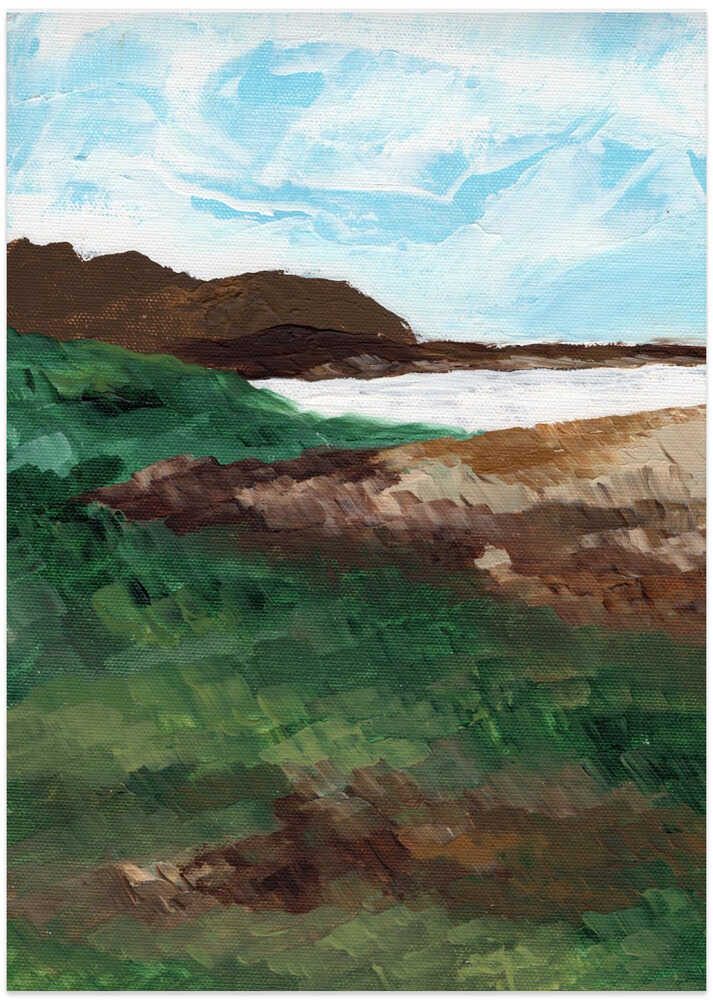 "Grassy Ocean Vista" by Nikita Jariwala — Coastal Wall Art