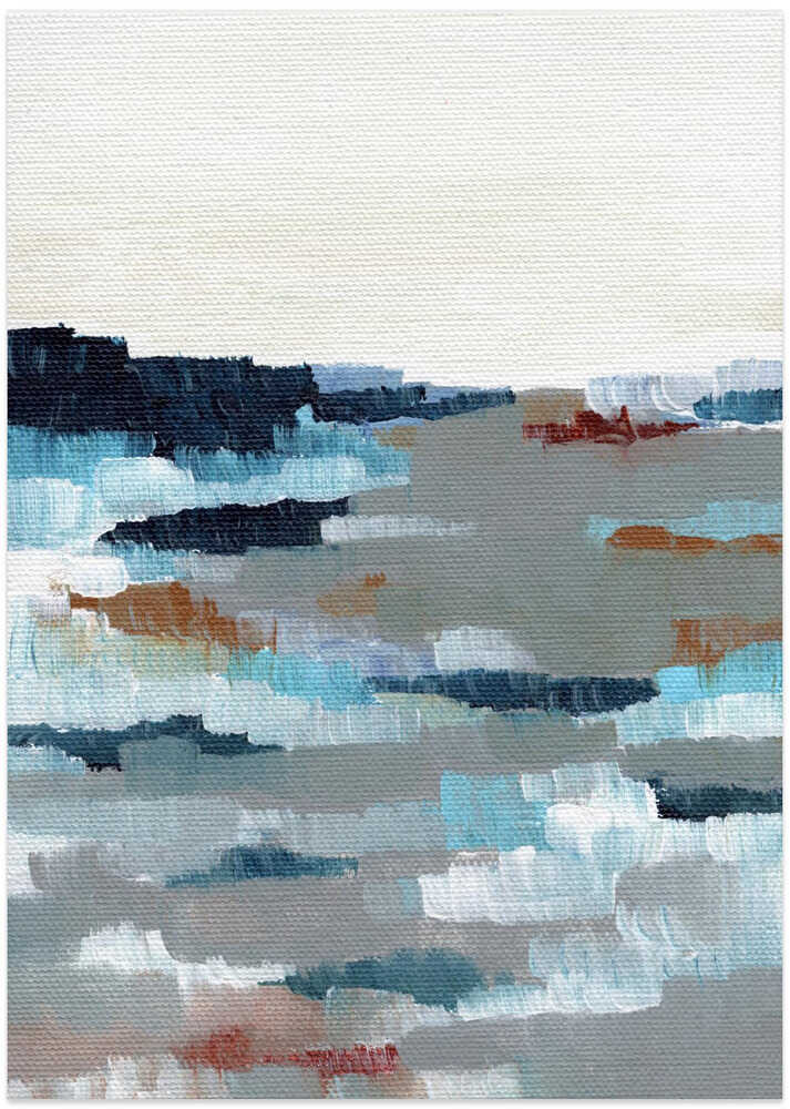 "Abstract Coastal Horizon" by Nikita Jariwala — Coastal Wall Art