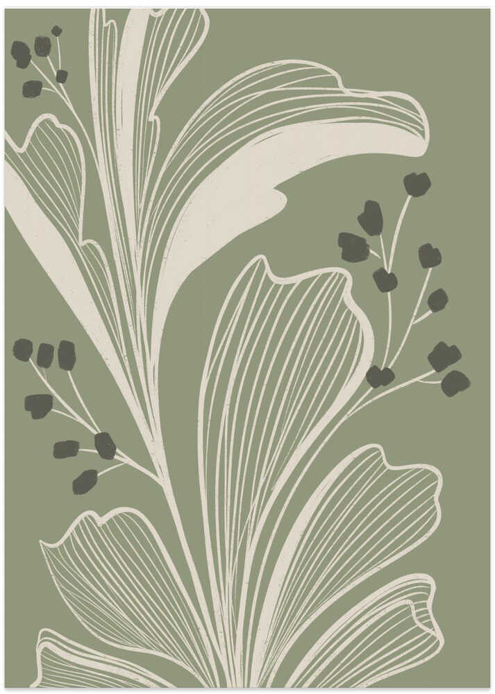 "Elegant Botanical Leaves" by Nikita Jariwala — Botanical Wall Art