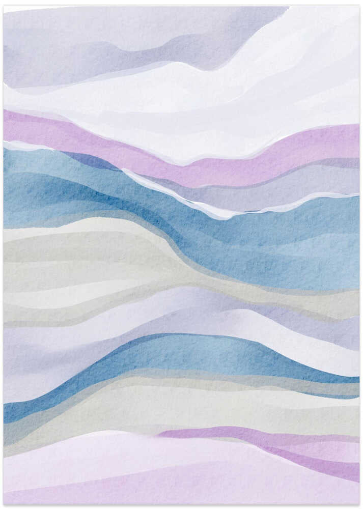 "Serene Watercolor Abstract" by Nikita Jariwala — Abstract Wall Art