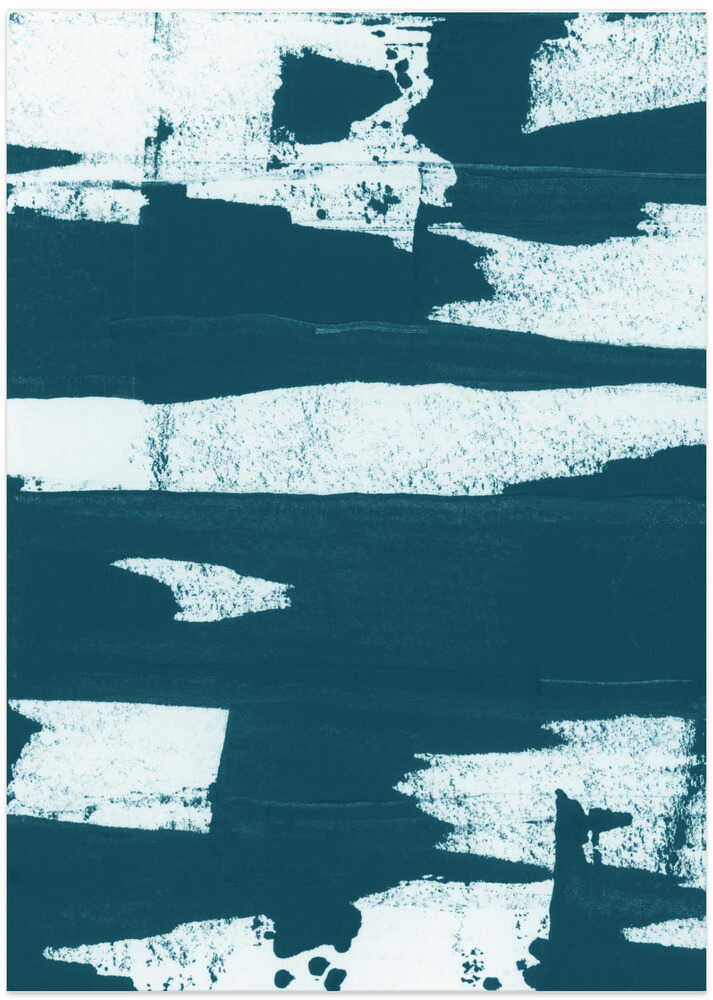 Teal Abstract Strokes