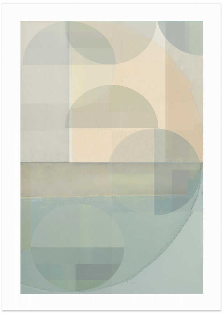 Soft Pastel Overlapping Shapes