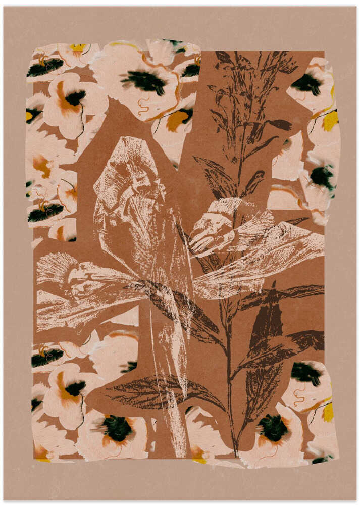 Earthy Floral Collage