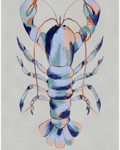 "Colorful Blue Lobster" by Nikita Jariwala — Animals Wall Art