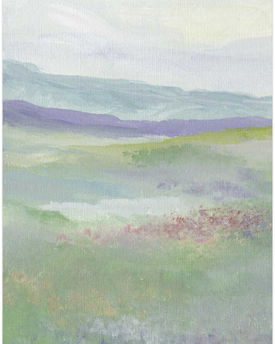 "Misty Hillside Fields" by Nikita Jariwala — Landscape Wall Art