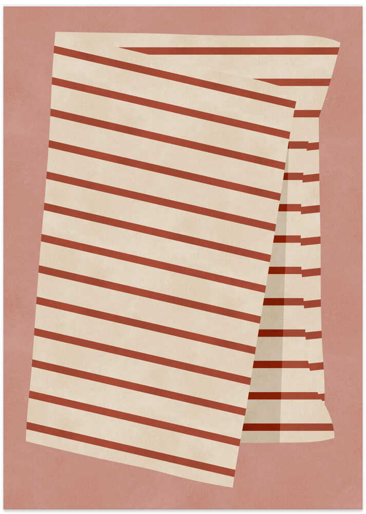 Warm Terracotta Stripes