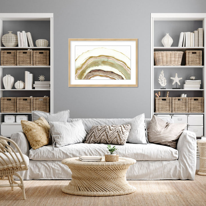"White Agate" Framed Matted Print Wall Art
