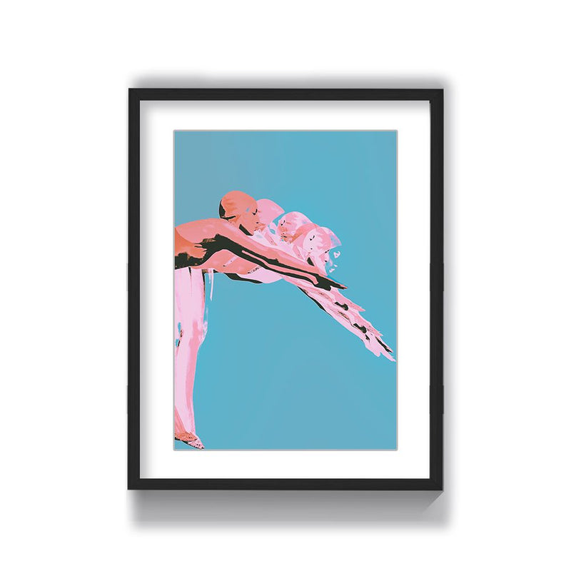 "The Dive" Framed Matted Print  Wall Art