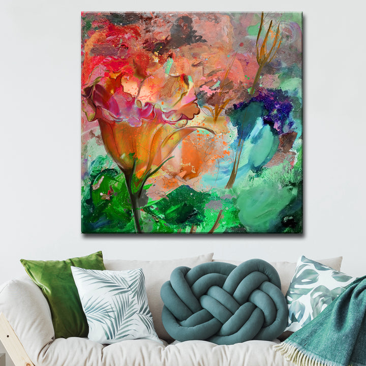 'Painted Petals LXI' Wrapped Canvas Wall Art Set