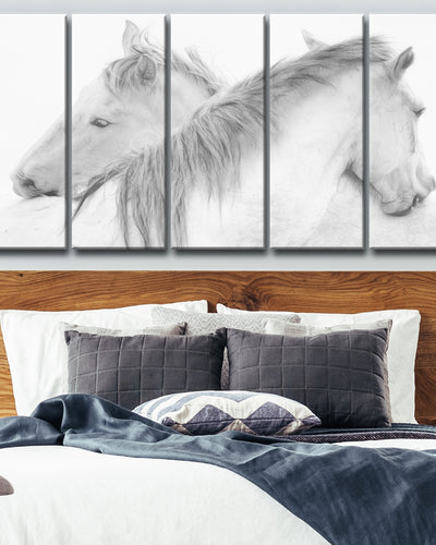 Horses' 5 Piece Wrapped Canvas Wall Art Set