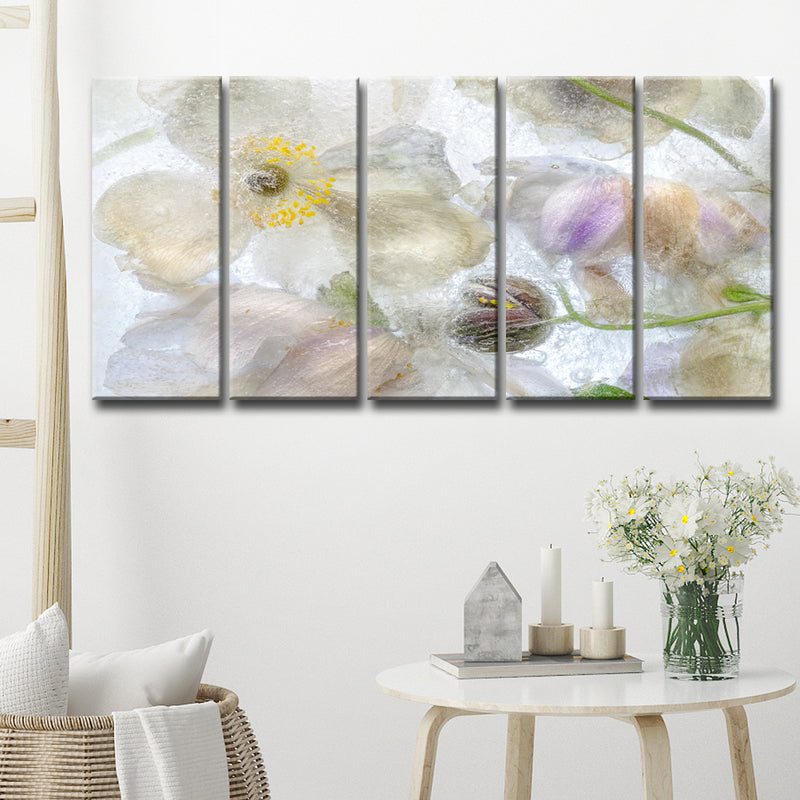 Anemone Frost' 5 Piece Wrapped Canvas Wall Art Set