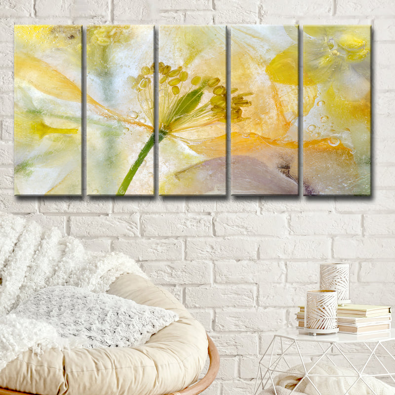 Papaver Ice' 5 Piece Wrapped Canvas Wall Art Set