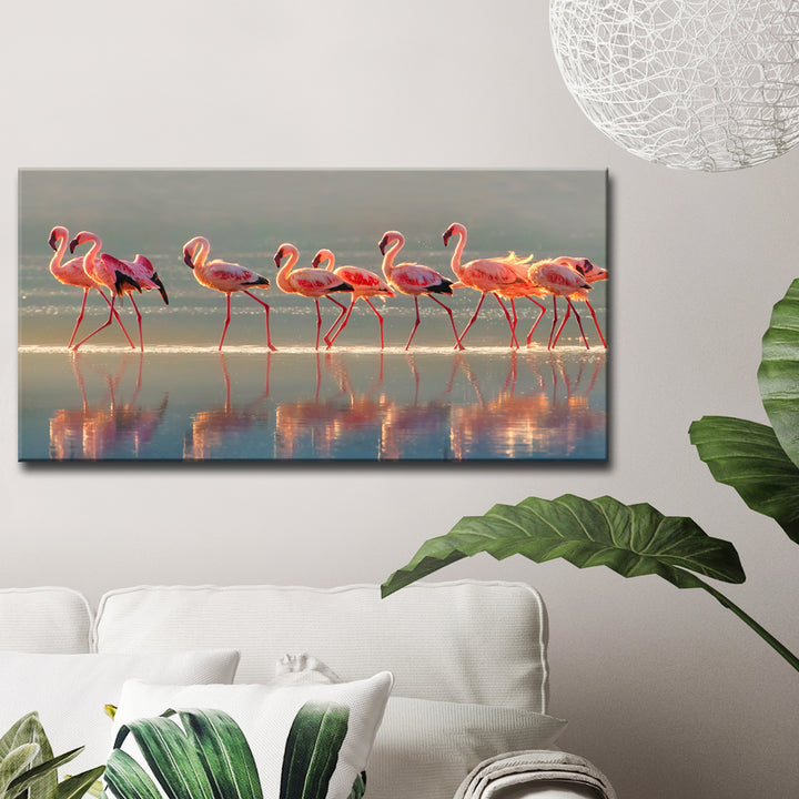 Flamingo' Wrapped Canvas Wall Art