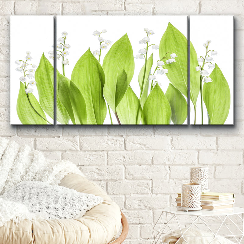 Lilly of the Valley' 3-Piece Wrapped Canvas Wall Art Set